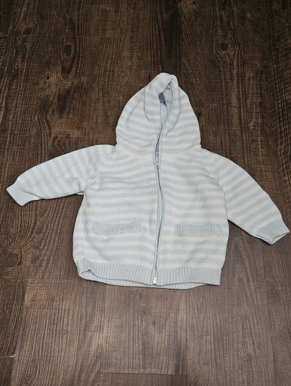 Kissy Kissy Knit Striped Zip Up Sweater